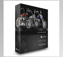Download CGAxis Vehicles Volume 1 (BIKE, BLUE, CHOPPER, FBX, INTERIOR, MAX, MOTOR)