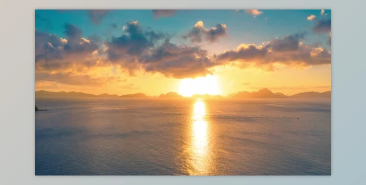 Download El Nido Islands on the Horizon at Sunset Time and the Golden Sea, Palawan, Philippines (Videohive 23442294) - Apple ProRes 422