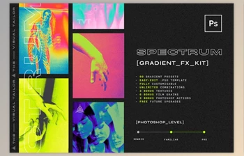 Download SPECTRUM FX <span class='badge badge-warning'>KIT</span> CreativeMarket-5725479 (JPG, PDF, ATN, GRD, PAT, PSD)