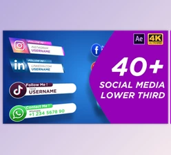 Download Social Media Lower Third (Videohive 27661237) - AE Project
