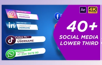 Download Social <span class='badge badge-warning'>Media</span> Lower Third (Videohive 27661237) - AE Project