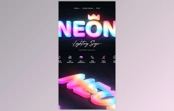 Download <span class='badge badge-warning'>Neon</span> Wall Sign <span class='badge badge-warning'>Creator</span> - GraphicRiver 29931299 (PSD)