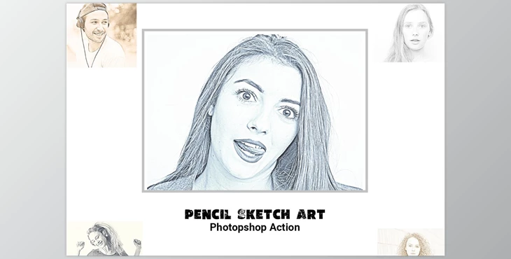 Download Pencil Sketch Art Photoshop Action CreativeMarket-5129372 (ATN)