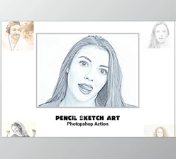 Download Pencil Sketch Art Photoshop Action CreativeMarket-5129372 (ATN)