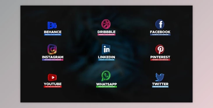 Download Social Media Pack 3D (Videohive 28945299) - AE Project