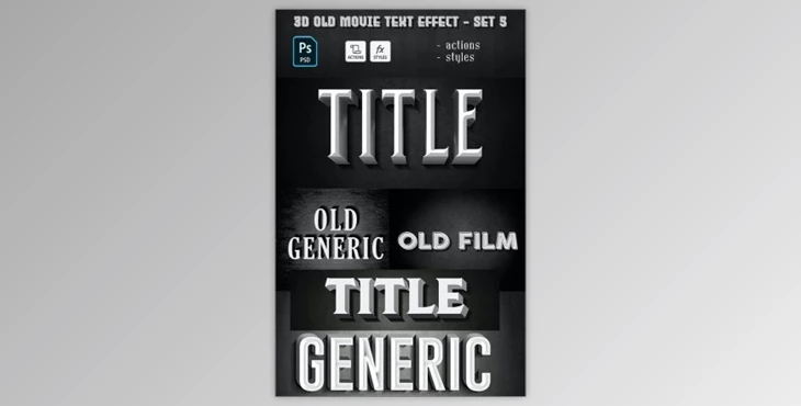 Download Old Movie Text Effect GR-29885827 (PSD , ASL , ATN)