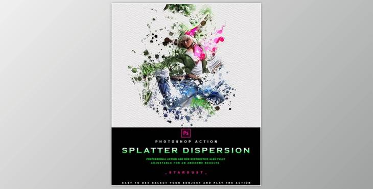 Download Splatter Dispersion – Photoshop Action GraphicRiver-29859938 (ATN)