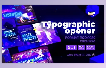 Download Typographic opener (Videohive <span class='badge badge-warning'>28002492</span>) - AE Project