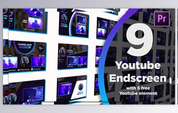 Download Youtube End <span class='badge badge-warning'>Screens</span> 9+5 (Videohive 28468368) - PR Project