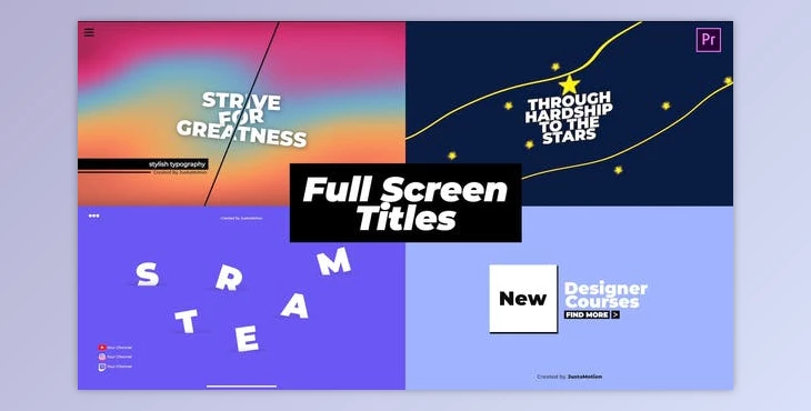 Download Full Screen Titles (Videohive 29794955) - PR Project