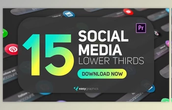 Download Dark Glossy Social <span class='badge badge-warning'>Media</span> Lower Thirds (Videohive 29786822) - PR Project