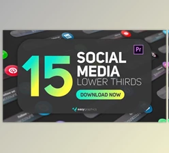 Download Dark Glossy Social Media Lower Thirds (Videohive 29786822) - PR Project