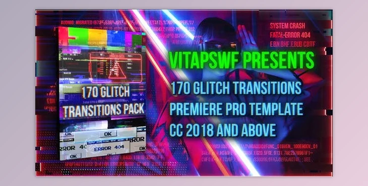 Download 170 Glitch Transitions Pack (Videohive 29062629)