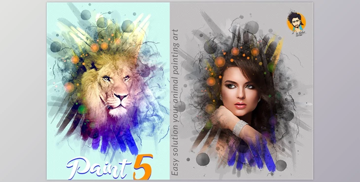 Download Paint Photoshop Action 5 CreativeMarket-5751430 (ATN, ABR, PAT)