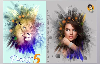 Download Paint Photoshop Action 5 <span class='badge badge-warning'>CreativeMarket-5751430</span> (ATN, ABR, PAT)