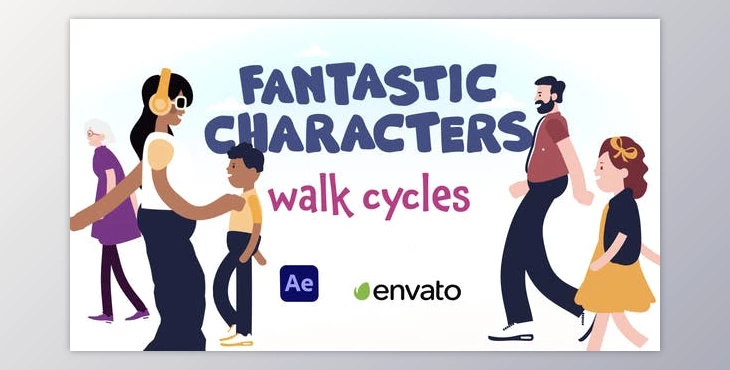 Download Fantastic Characters - Walk Cycles (Videohive 30082110) - AE Project