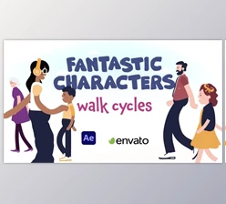 Download Fantastic Characters - Walk Cycles (Videohive 30082110) - AE Project