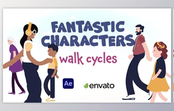 Download Fantastic <span class='badge badge-warning'>Characters</span> - Walk Cycles (Videohive 30082110) - AE Project