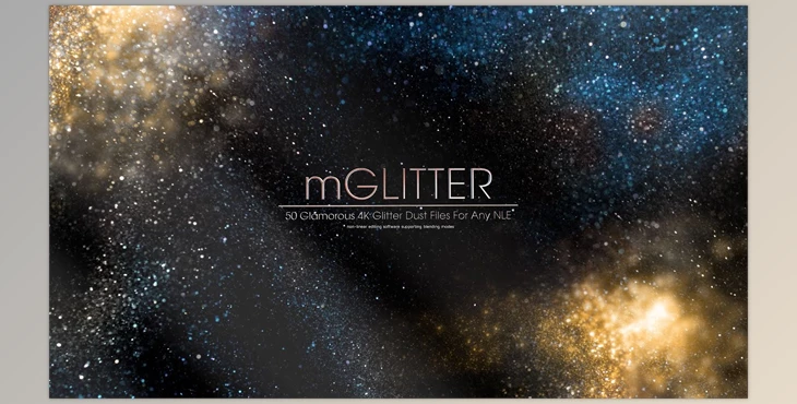 Download MotionVFX – MGlitter (50 Glamorous 4K Glitter Dust Files For Any NLE)