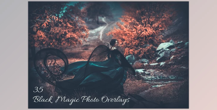 Download 35 Black Magic Photo Overlays CreativeMarket-3499406 (PNG)