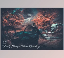 Download 35 Black Magic Photo Overlays CreativeMarket-3499406 (PNG)