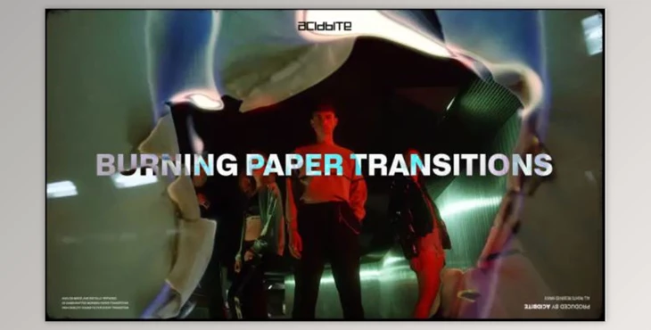 Download Acidbite – BURNING PAPER TRANSITIONS (Premiere Pro and Final Cut Pro X)