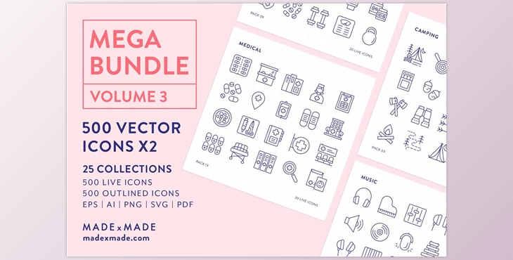 Line Icons – Mega Bundle Vol 3 (CreativeMarket-1393421)