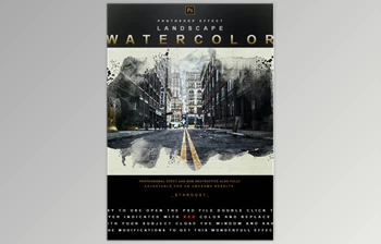 Download Landscape Watercolor – Photoshop <span class='badge badge-warning'>Effect</span> GraphicRiver-29914082 (PSD)