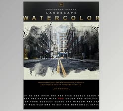 Download Landscape Watercolor – Photoshop Effect GraphicRiver-29914082 (PSD)