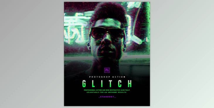 Download Glitch – Photoshop Action GraphicRiver-29906864 (ATN, PAT)