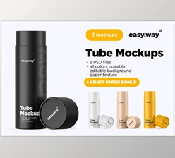Download Tubes PSD Mockups Pack CreativeMarket-5715926 (PSD)