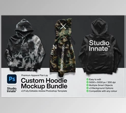 Download Custom Hoodie Mockup Bundle CreativeMarket-5715033