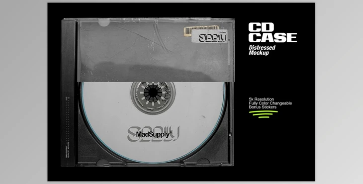 Download Distressed CD Jewel Case Mockup CreativeMarket-5670335 (PSD)