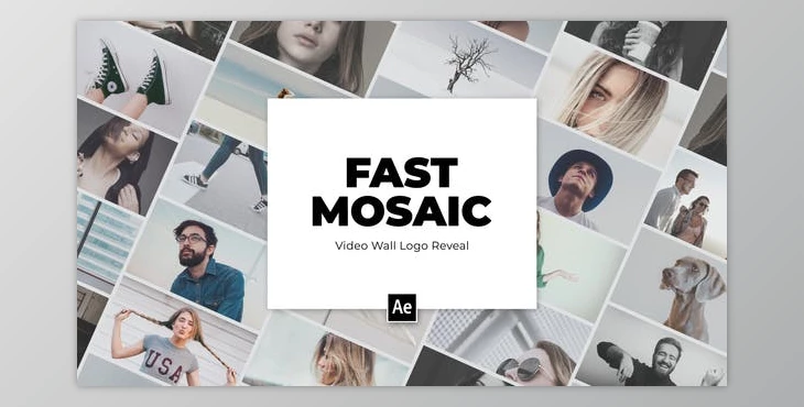 Download Video Wall Mosaic Logo Reveal Intro (Videohive 25024089)