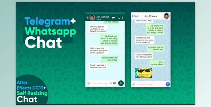 Download Whatsapp & Telegram Chat Kit (Motionarray 573313)