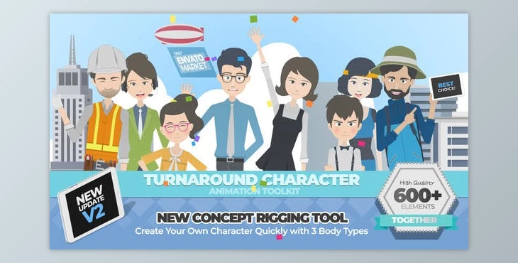 Download Videohive Turnaround Character Animation Toolkit V3 22379360
