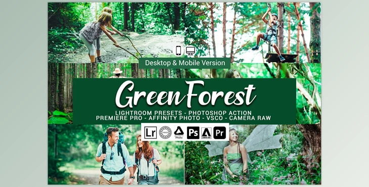 Download Green Forest Presets CreativeMarket-5689709 (LRTEMPLATE, XMP, DNG, PDF, ATN)
