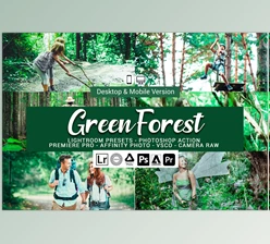 Download Green Forest Presets CreativeMarket-5689709 (LRTEMPLATE, XMP, DNG, PDF, ATN)