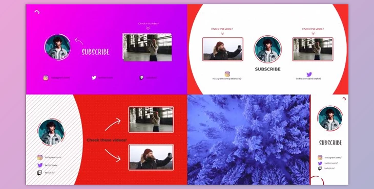 Download Youtube End Screens 4k (Motionarray 902812) - AE Project