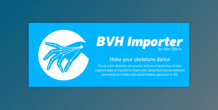 Download Aescripts BVH Importer v1.6 (Win, Mac)