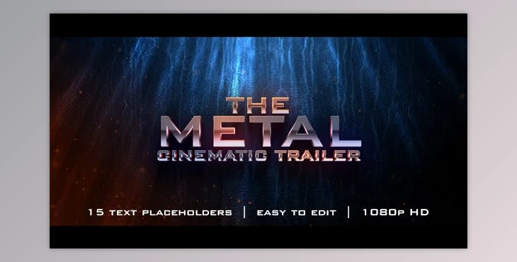 Download The Metal Cinematic Trailer (Videohive 18541886) - AE Project