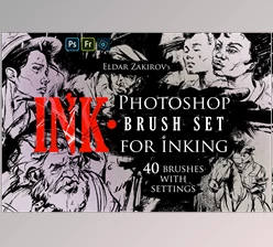 Download ArtStation – INK 40 Photoshop Brushes for Inking (Eldar Zakirov)