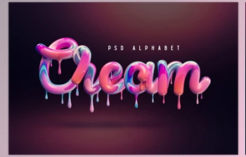 Cream <span class='badge badge-warning'>Alphabet</span> (CreativeMarket-3581137)