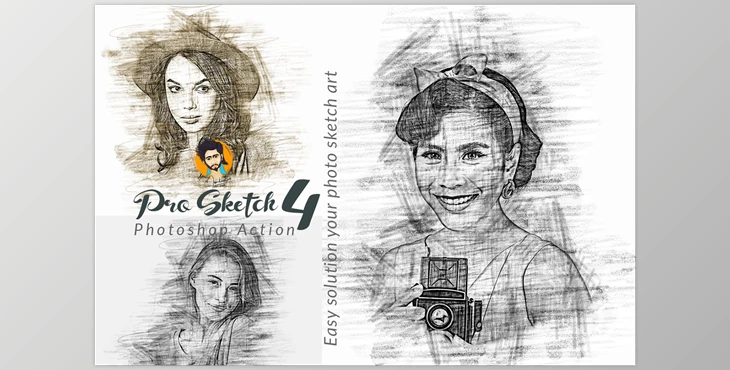 Download Pro Sketch Photoshop Action CreativeMarket-5777112 (ATN, ABR, PAT)