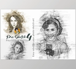 Download Pro Sketch Photoshop Action CreativeMarket-5777112 (ATN, ABR, PAT)