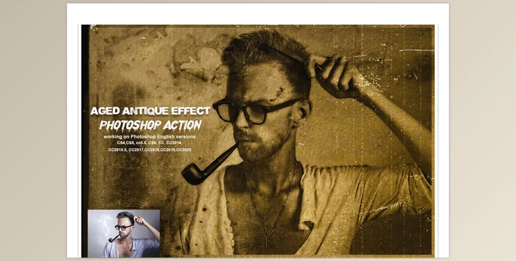 Download Aged Antique Effect Photoshop Action CreativeMarket-5657752 (ATN, PDF, PAT)