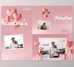 Download Portrait Photo Frame Mockup Template Love Heart Ballon and Gift Box 3D Rendering GraphicRiver-30090480 (PSD)
