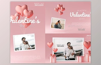 Download Portrait Photo Frame Mockup Template Love Heart Ballon and Gift Box <span class='badge badge-warning'>3D</span> Rendering GraphicRiver-30090480 (PSD)