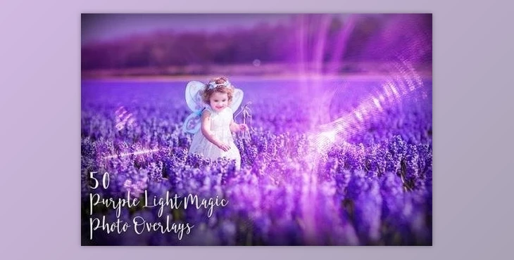 Download 50 Purple Light Magic Photo Overlays (JPG)