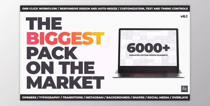 Download 6000+ Graphics Pack V6.1 (Videohive 24321544) - AE Project